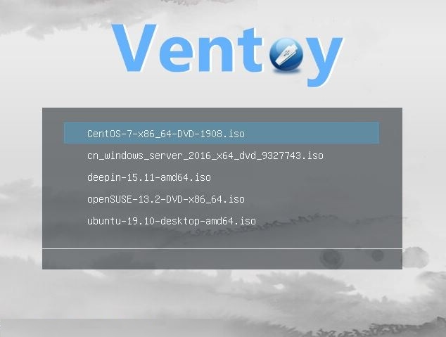 Ventoy启动界面